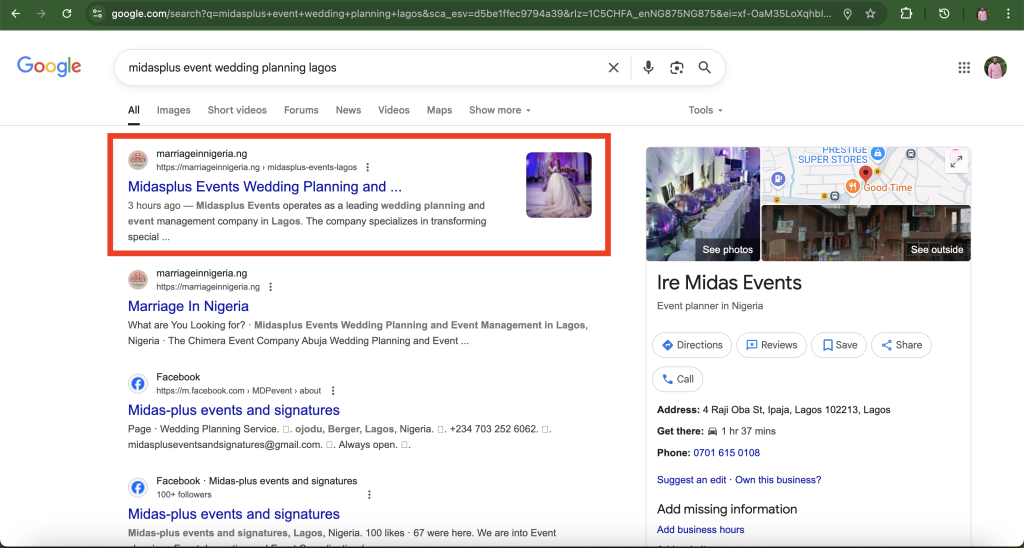 Midasplus Events Wedding Planning and Event Management in Lagos, Nigeria