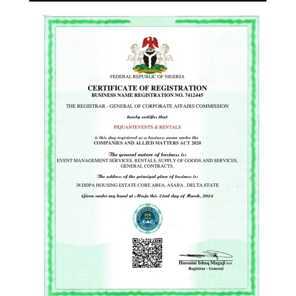 Piquantevents & Rentals, Teampiquant Ushering Services in Asaba Delta State – Event Planning and Coordination