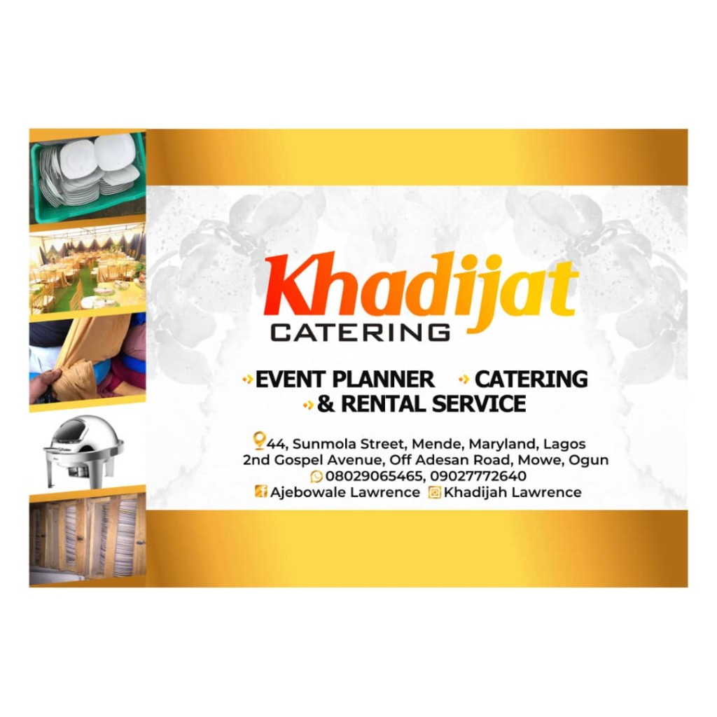 Khadijat Event Ventures Wedding Planning and Catering Services in Lagos