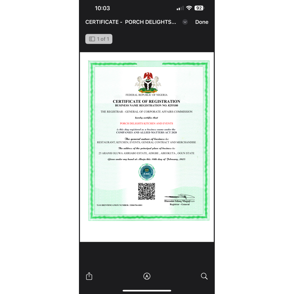 PORCH DELIGHT KITCHEN AND SERVICES ABEOKUTA – Event Catering and Planning Services