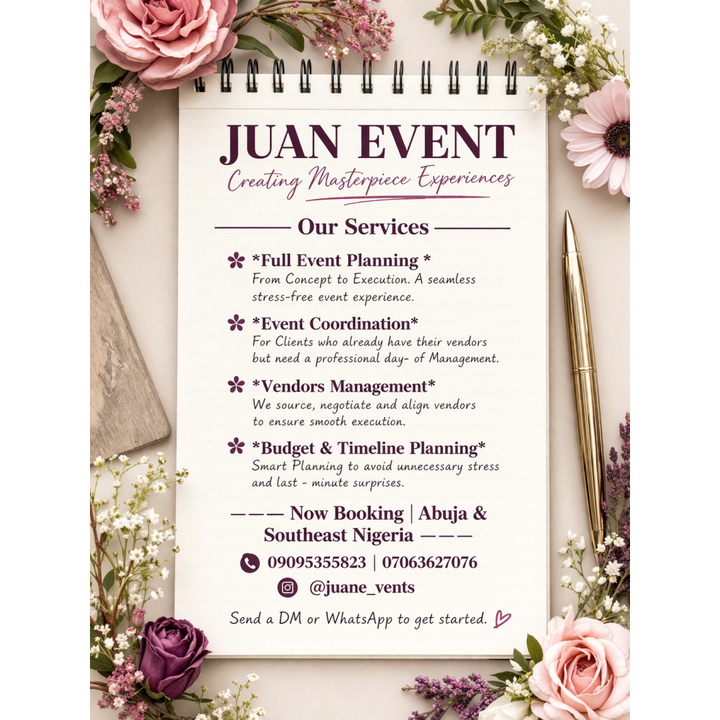 Juan Events & Hostesses Asokoro Abuja Wedding Planning and Events