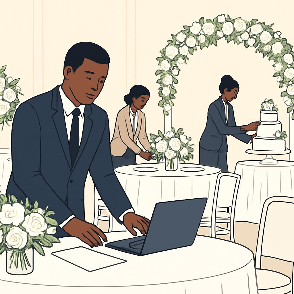 Infinity Decor Abeokuta White-Themed Wedding Decoration and Catering