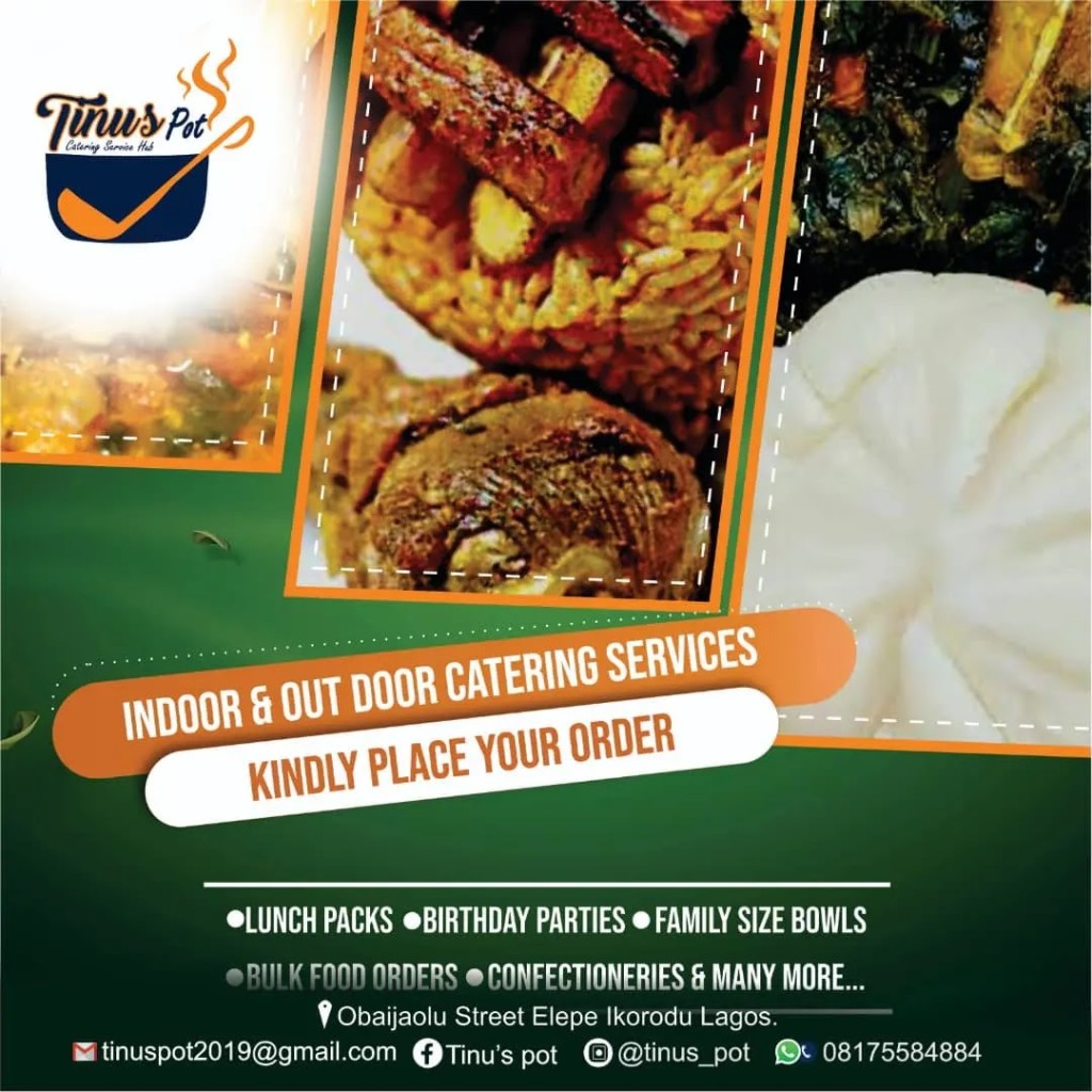 Tinus Pot Catering Service Hub Ikorodu Lagos Ikokore Ijebu Catering