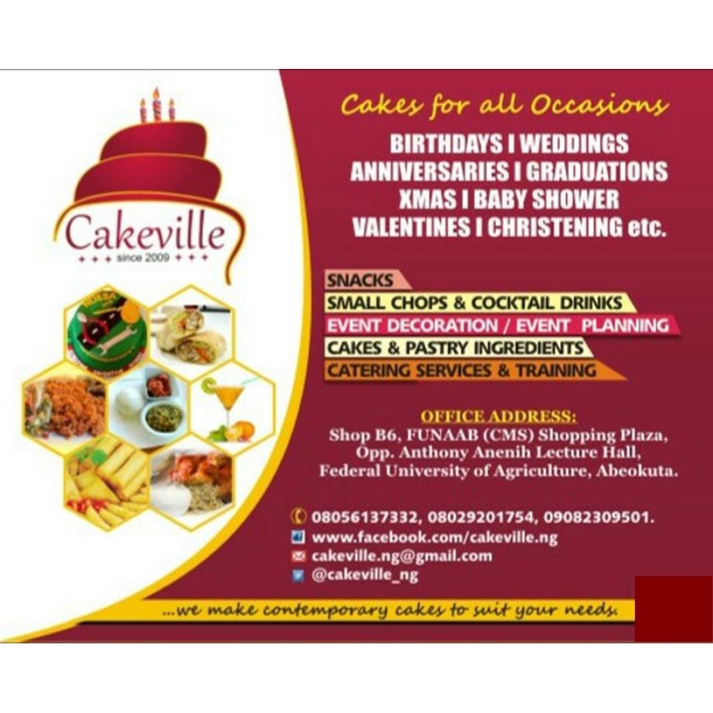 Cakeville and Catering Services, Funaab, Catering & Delivery