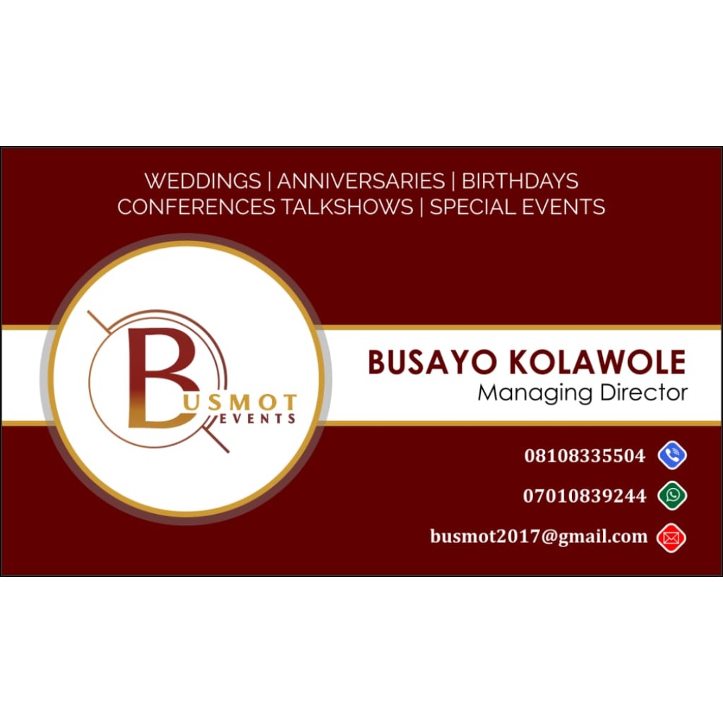 Busmot Event Akure Wedding Catering and Event Coordination Services