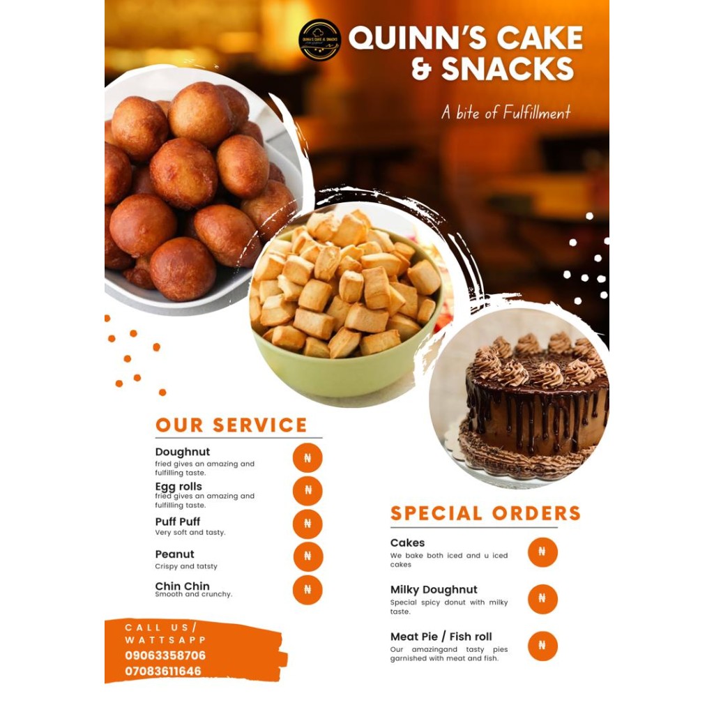 Quinn's Cake N Snack Kabusa, Abuja — Wedding Cakes and Snack Platters