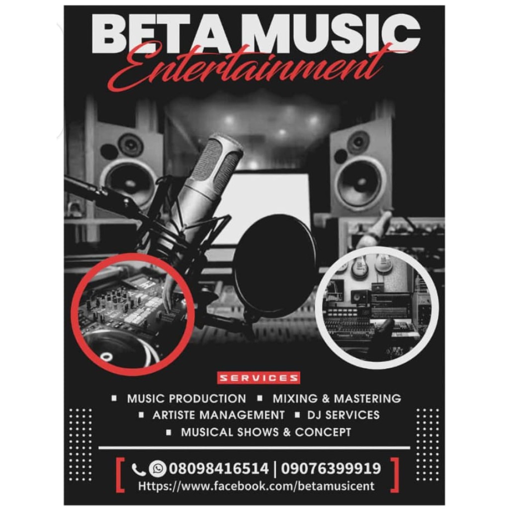 Beta Music Entertainment Ojo, Lagos Recording Studio and Event Sound