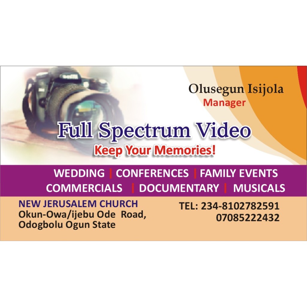 Full Spectrum Video Ilishan-Remo Wedding and Event Videography