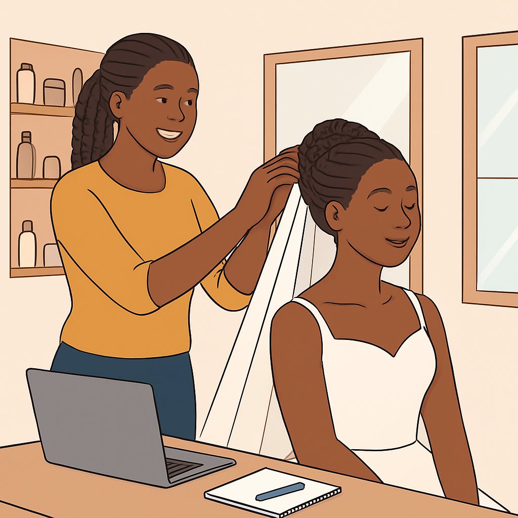 Bliss Unique Beauty Palace Fadeyi, Mushin Lagos Bridal Hair Styling