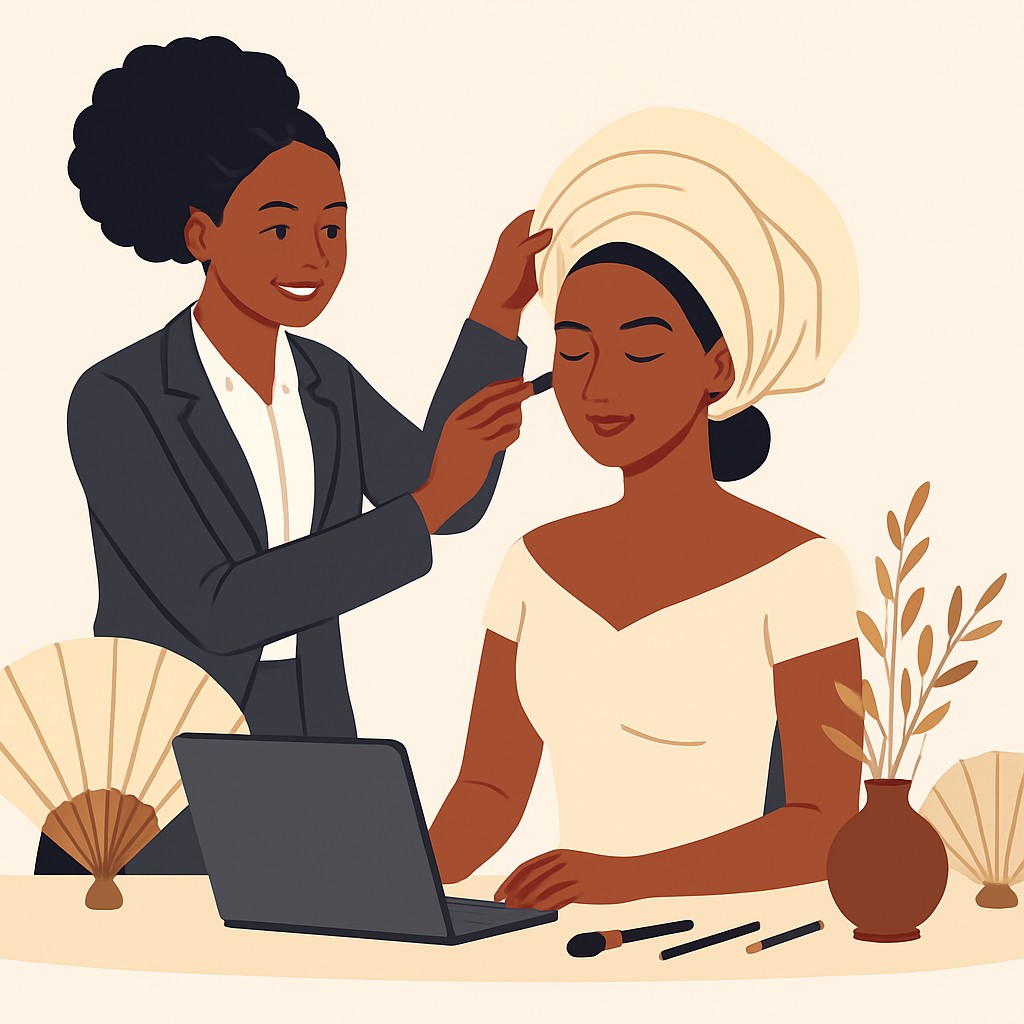Duchess Dynasty Benin City Makeup and Gele, Autogele & Decor