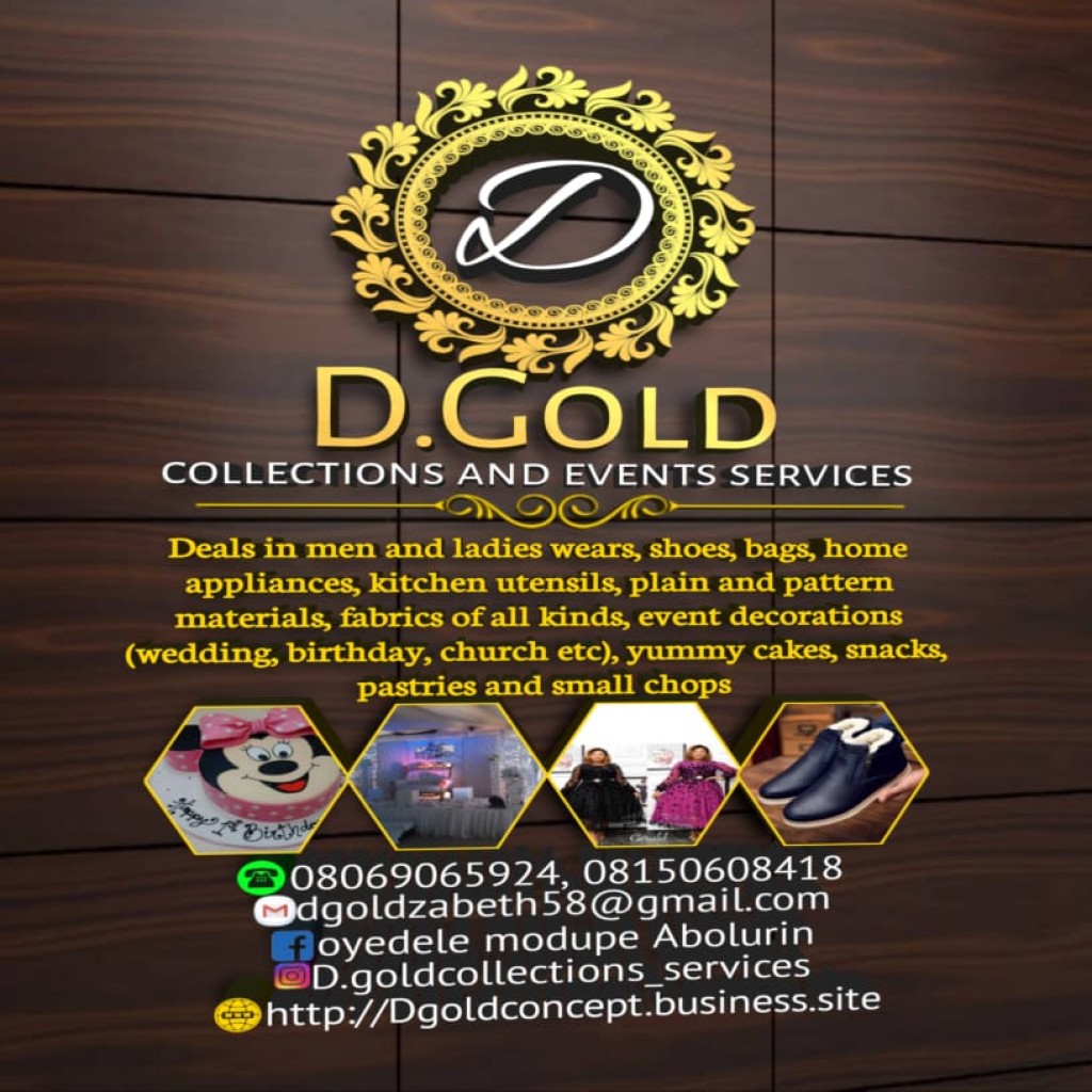 D Gold Concept Shagamu 24-Hour Event Planning, Decor and On-Site