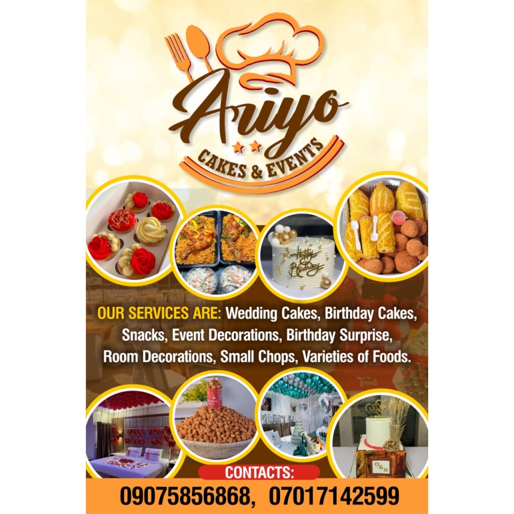 Ariyo Cakes and Event Ijora, Lagos — Event Cakes & 24/7 Delivery