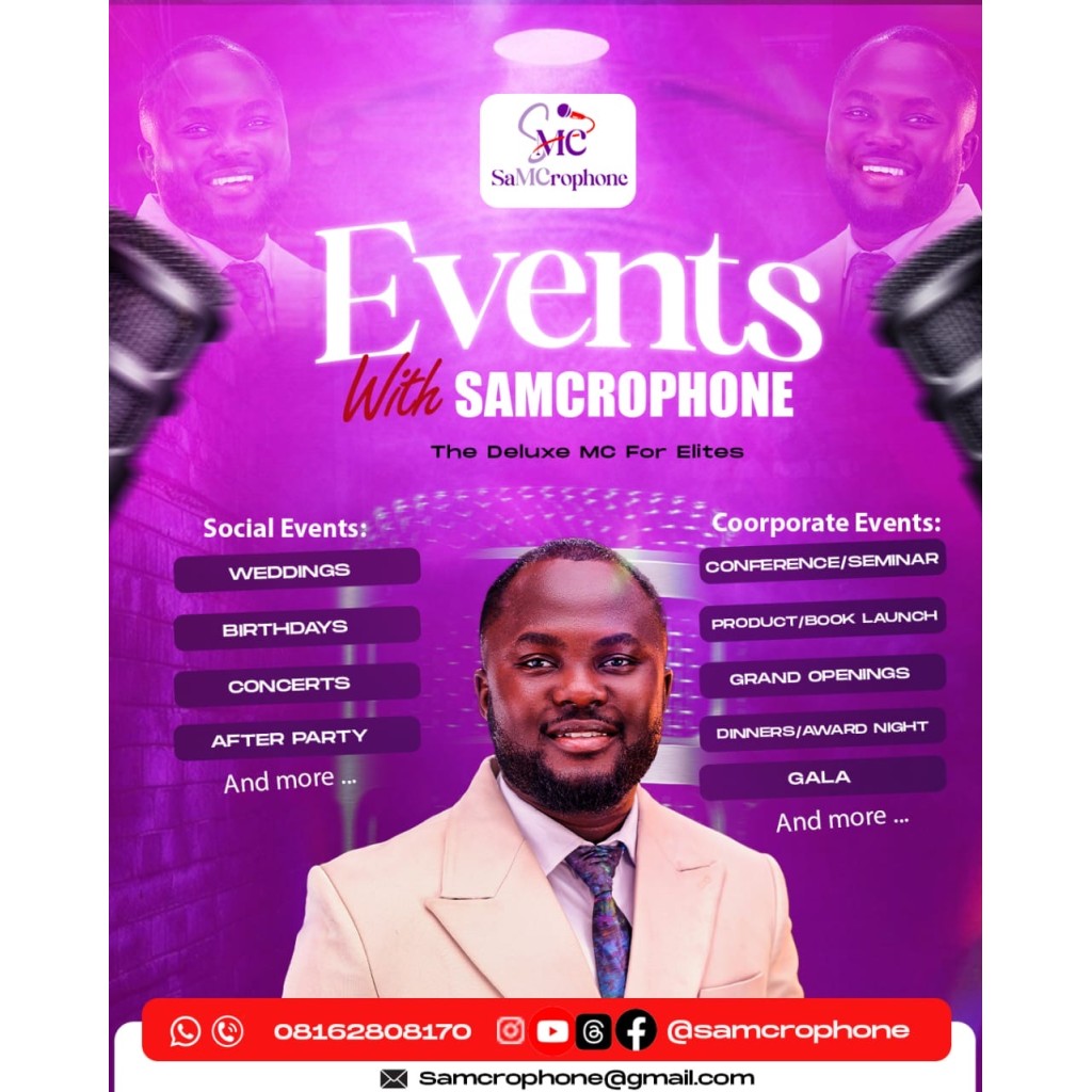 Samcrophone Ikeja, Lagos Wedding MC Services | 5.0 Google Rating