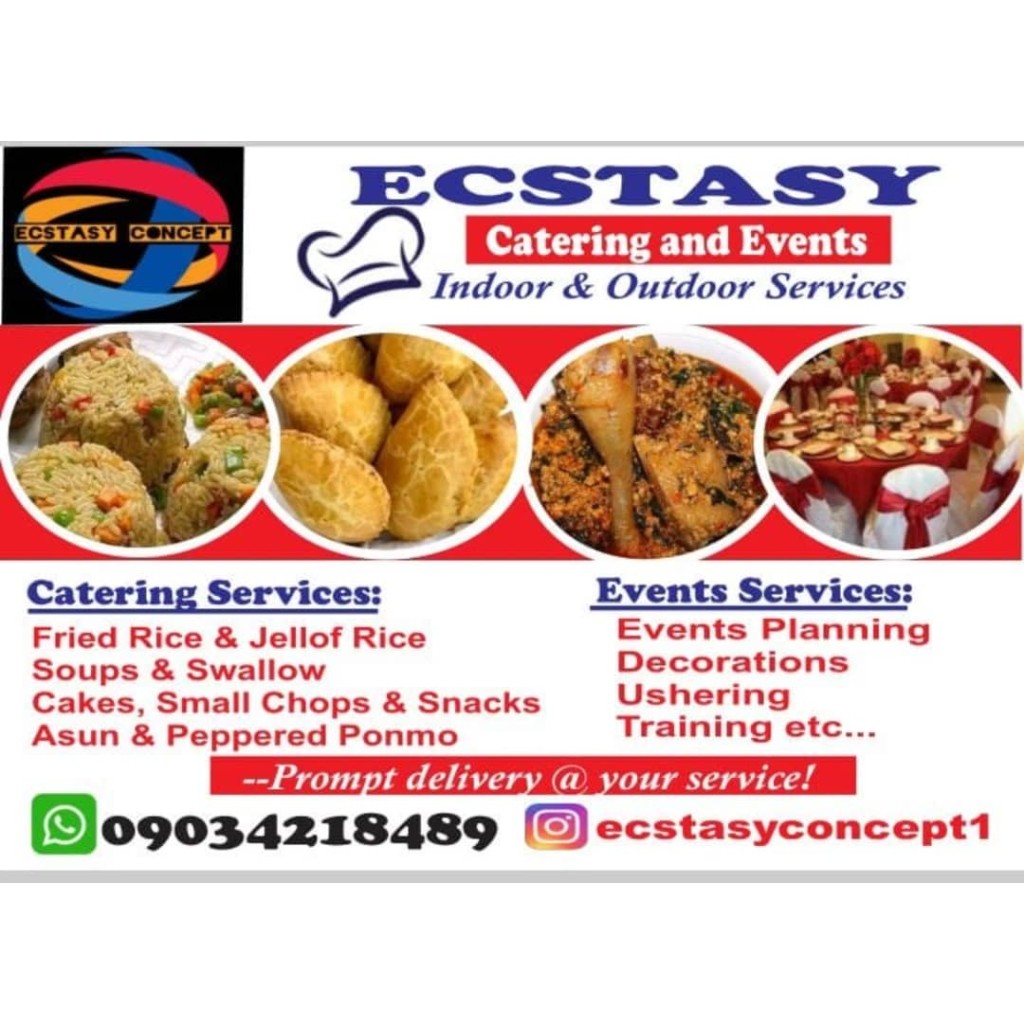 Ecstasy Catering and Events, Lagos - Catering and Event Setup