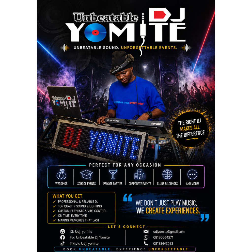 Unbeatable Dj Yomite Lagos DJ and Sound Services For All Events