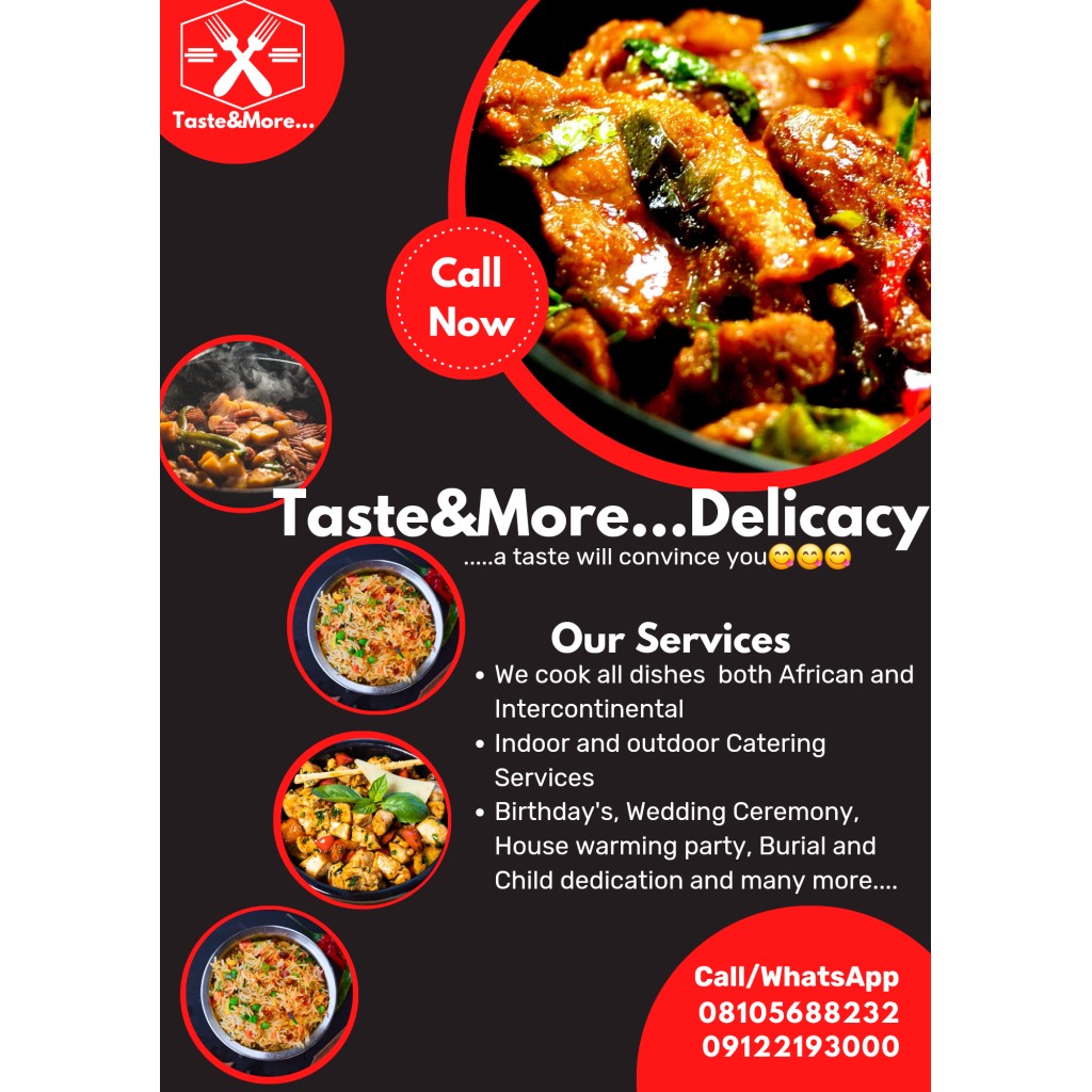 Taste & More Delicacy Nnewi Wedding Catering and Food Delivery