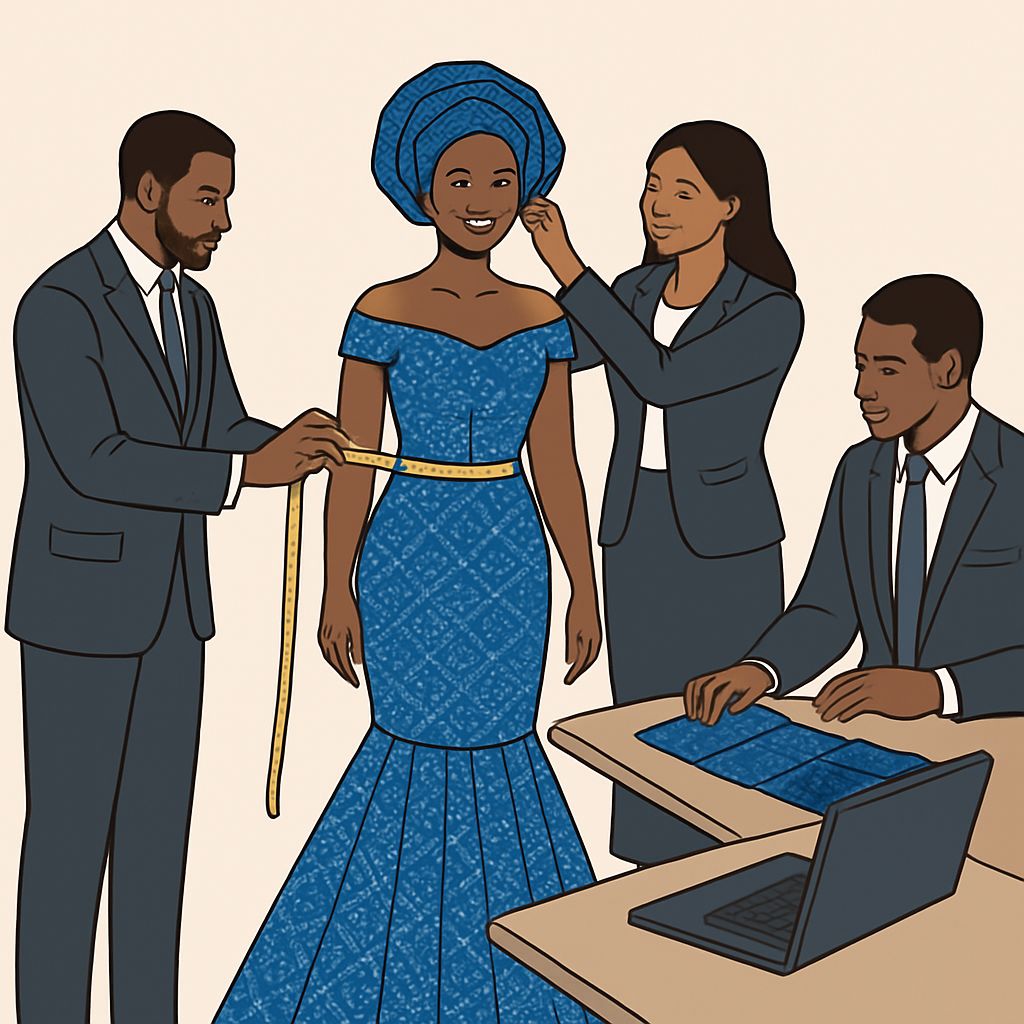 H&T Couture Lekki, Lagos — Aso Oke, Gele and Bridal Party Outfits