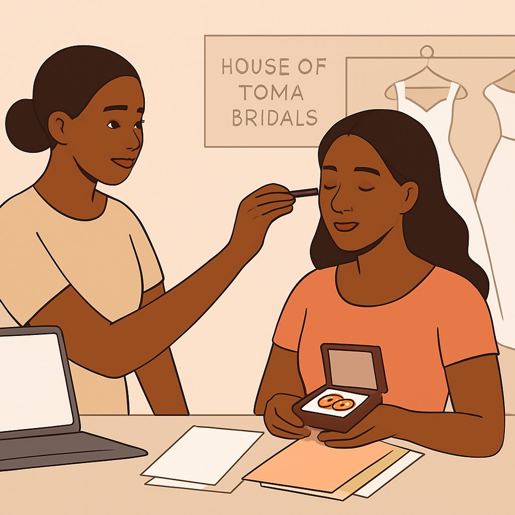 House of Toma Bridals, Surulere, Lagos: Bridal Makeup, Rings & Fabrics