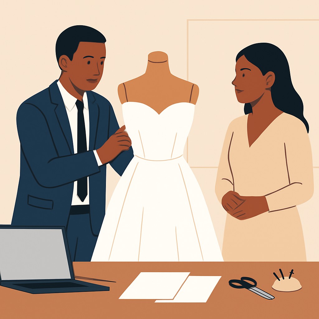 Kareem Gloria Okene: Bespoke Bridal Gowns and On-Site Styling