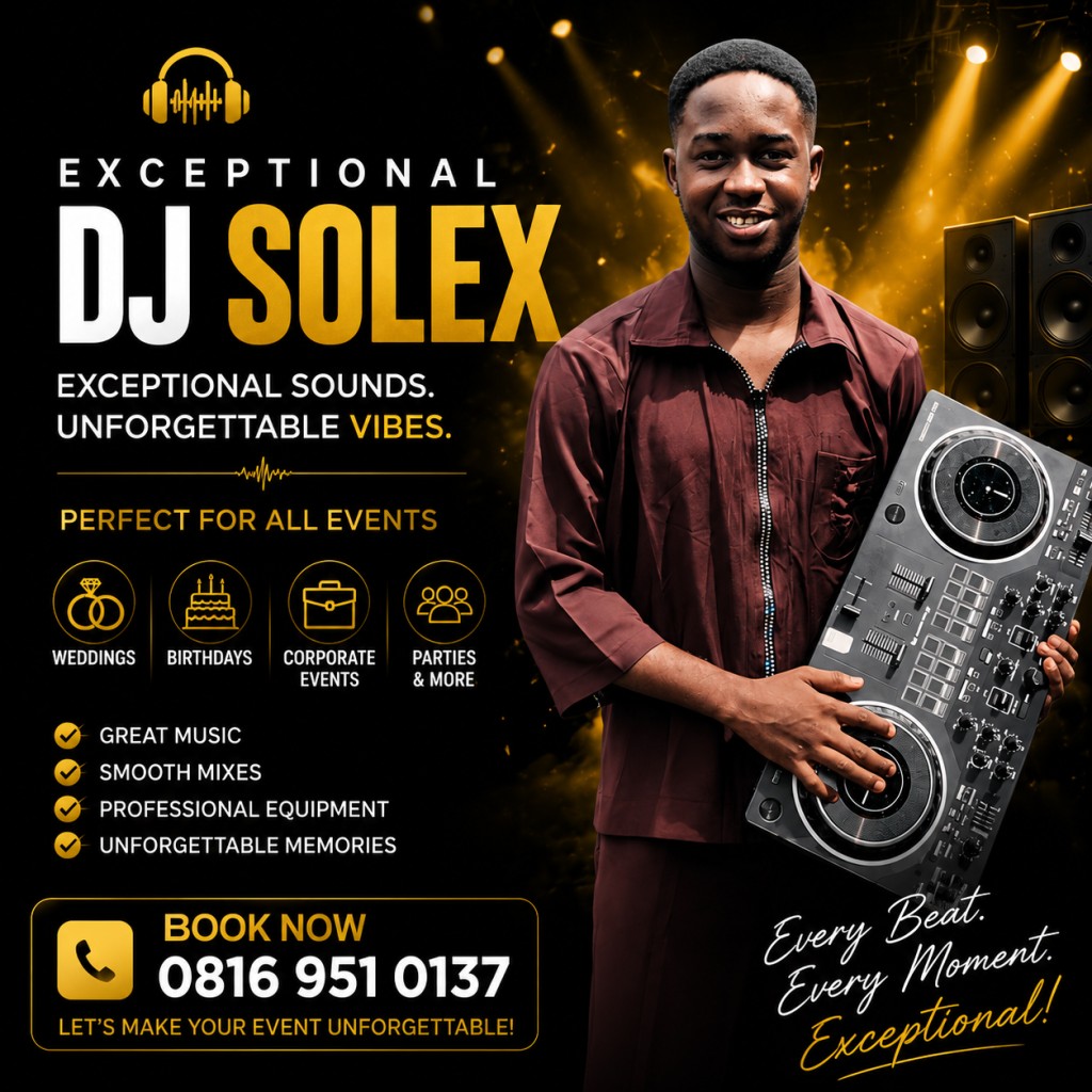 DJ Solex Entertainment Hub Aba, 24/7 Wedding DJ and Equipment Hire
