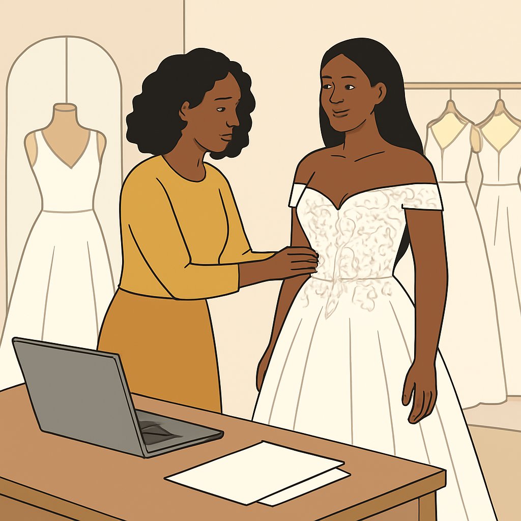 Skymark Fashion World Abakaliki: Bridal Gown Design and Fittings