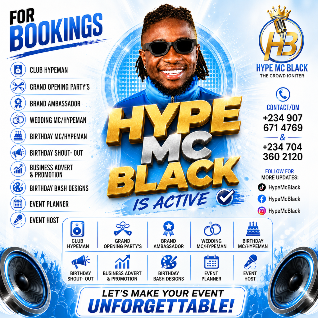 Hype MC Black Entertainment Asaba, Delta State MC and Hypeman Services