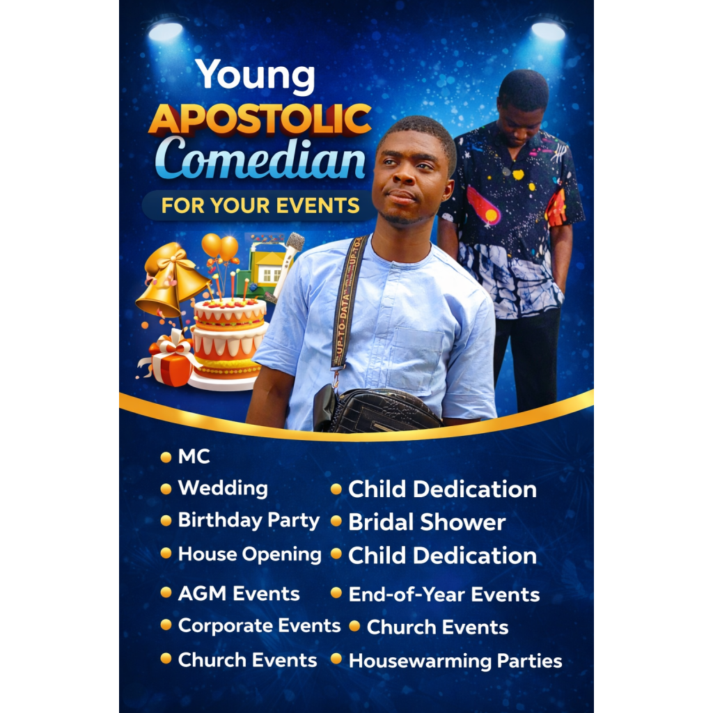 Young Apostle Concept Port Harcourt Event MC, Stand-Up Comedy