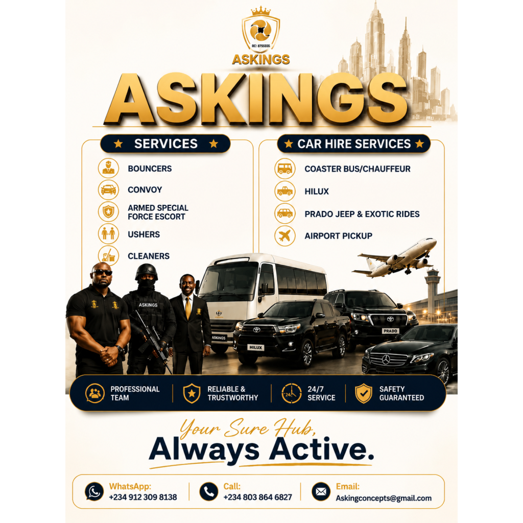 Askings Port Harcourt Car Hire Services: SUVs, Hilux, Buses