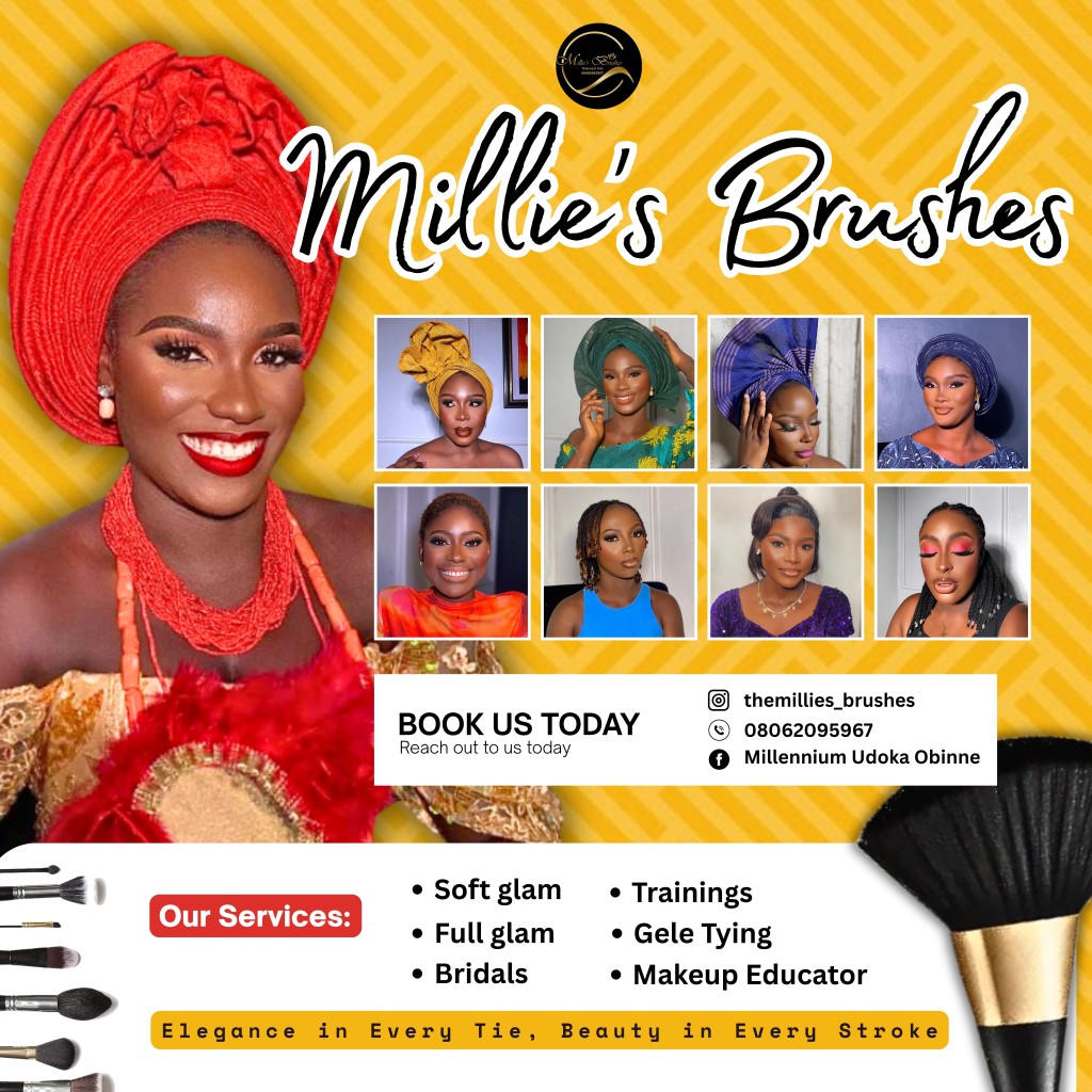 Millie's Brushes Makurdi Bridal and Special Occasion Makeup Services