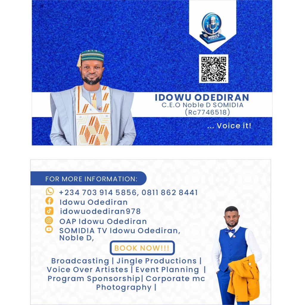 NOBLE D SOMIDIA | Event Planning, MC and Media in Ilese Ijebu