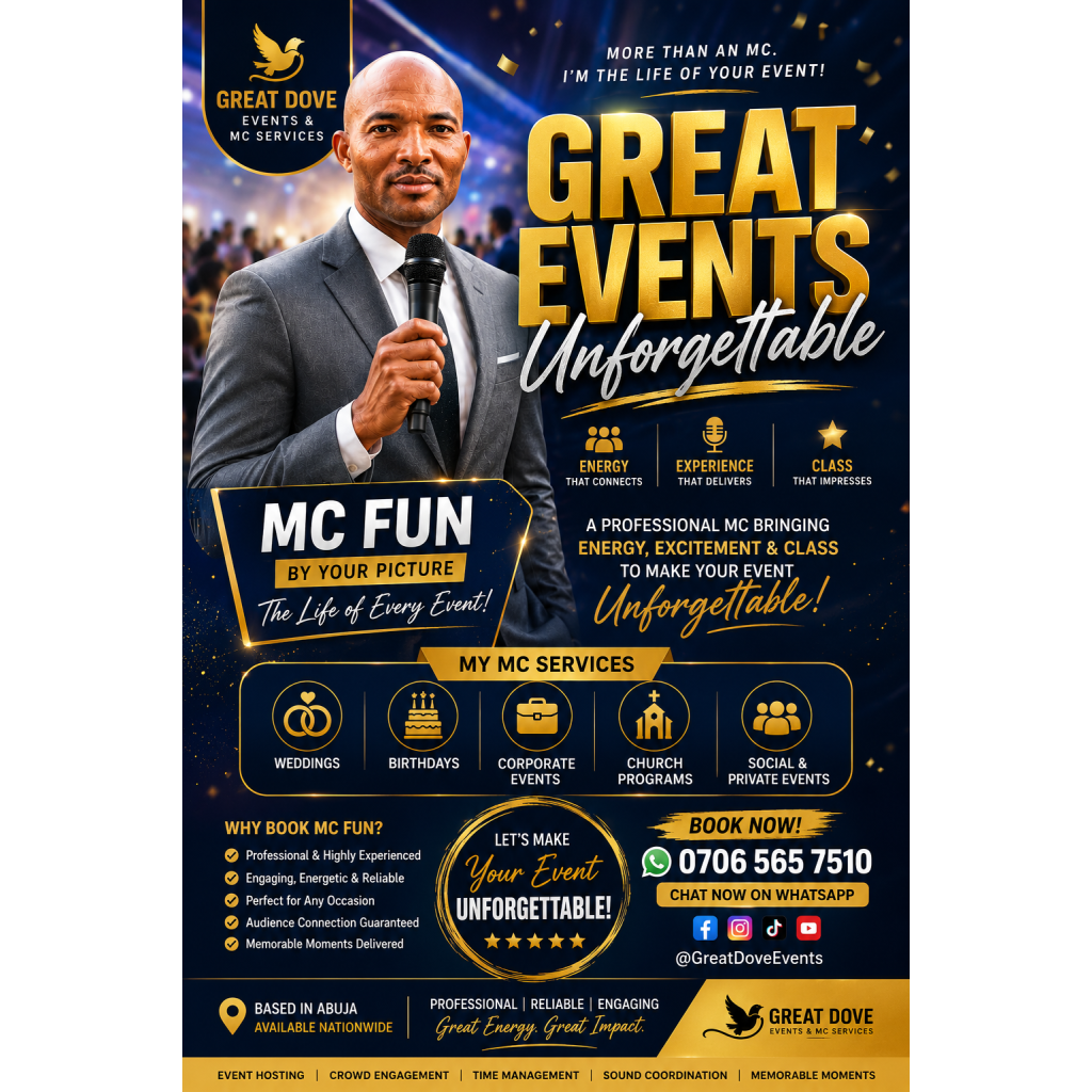 MC FUN Event MC for Weddings and Corporate Events in Karu, FCT