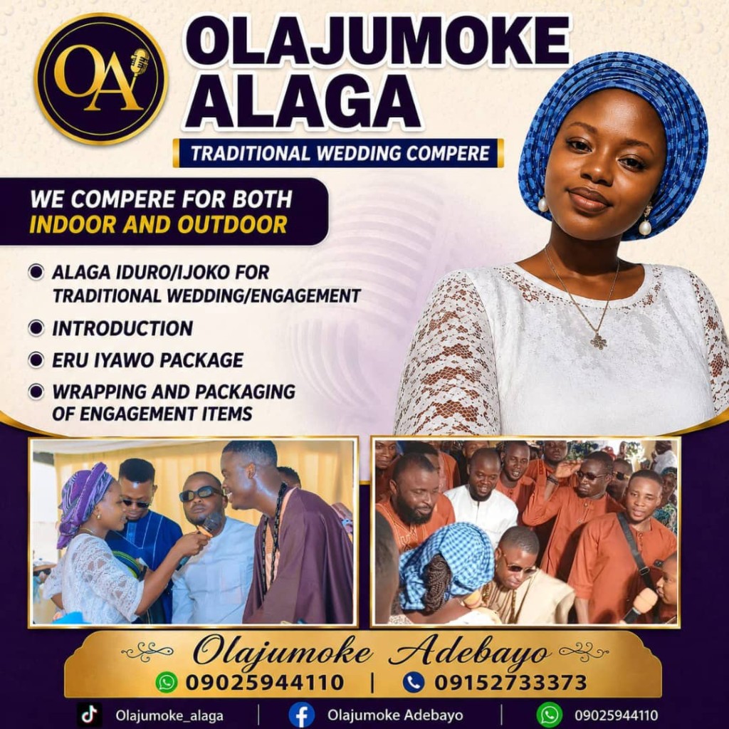 Olajumoke Alaga Traditional Wedding Compere in Ologuneru, Ibadan