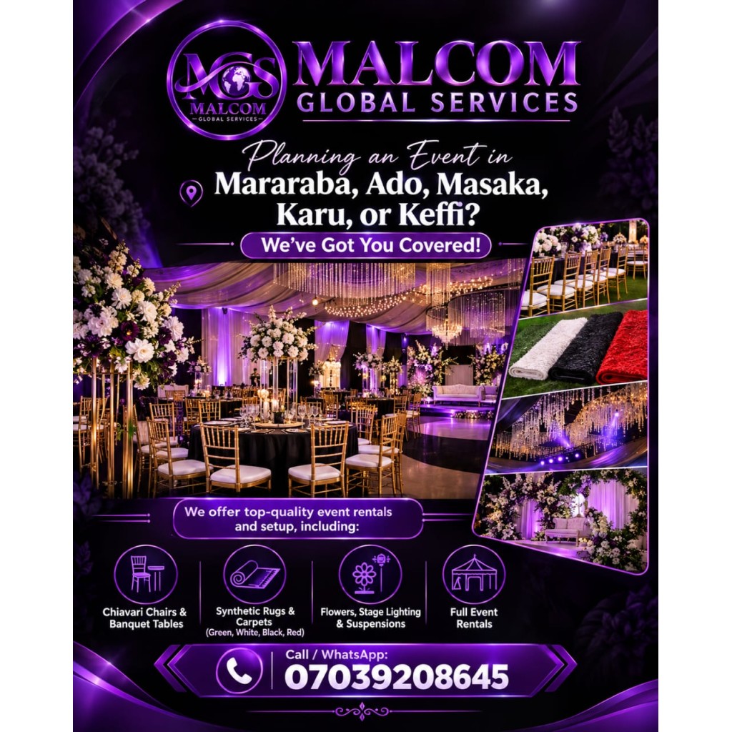 Malcom Global Event and Catering Services in Karu, Nasarawa for Decor