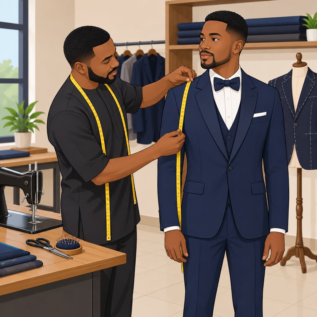 Adex Stitches in Modakeke I: Groom Suits and Clothing Tailoring Services