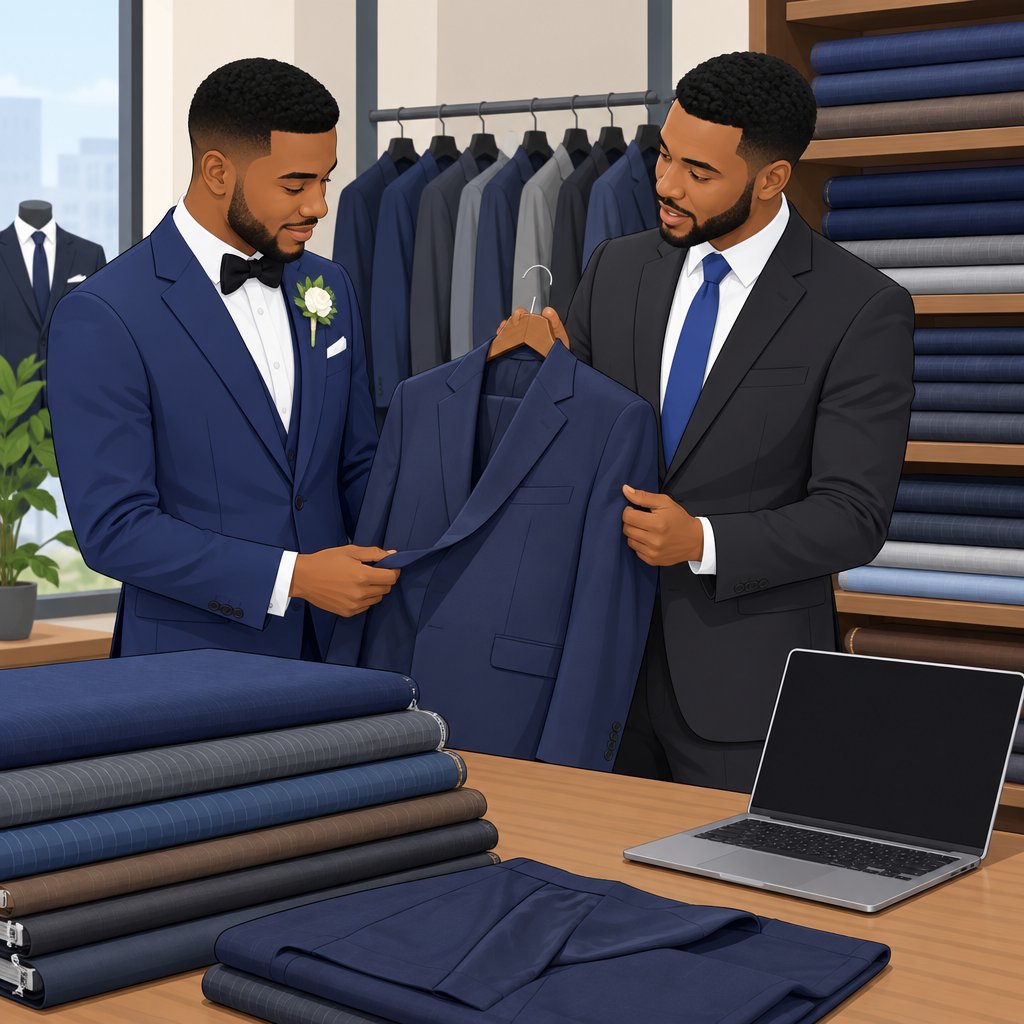 Ann S.K Luxury Clothing and Fabric Wholesaler for Groom Suits, Yenagoa