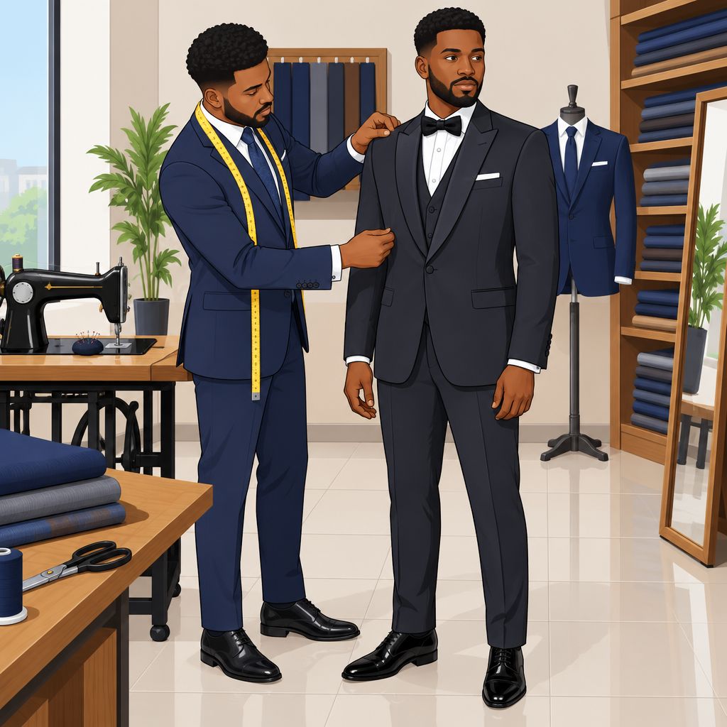 ASA Fabrics and Styles Men's Tailor in Ibadan for Groom Suits