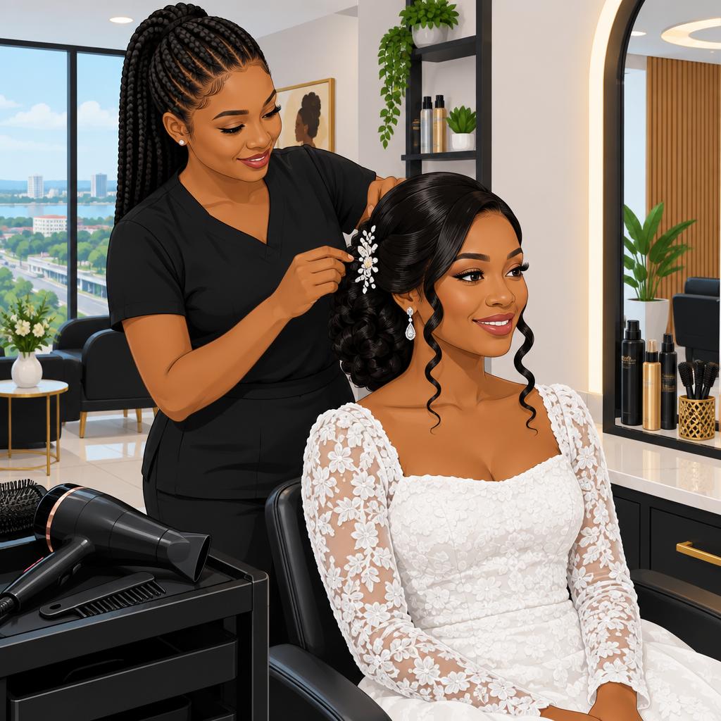 Bib's Signature Hair Salon for Bridal Styling in Uyo, Akwa Ibom
