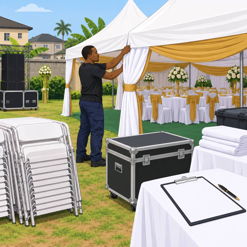 Cooling Works Marquee Tent Rental and Party Equipment in Gbagada