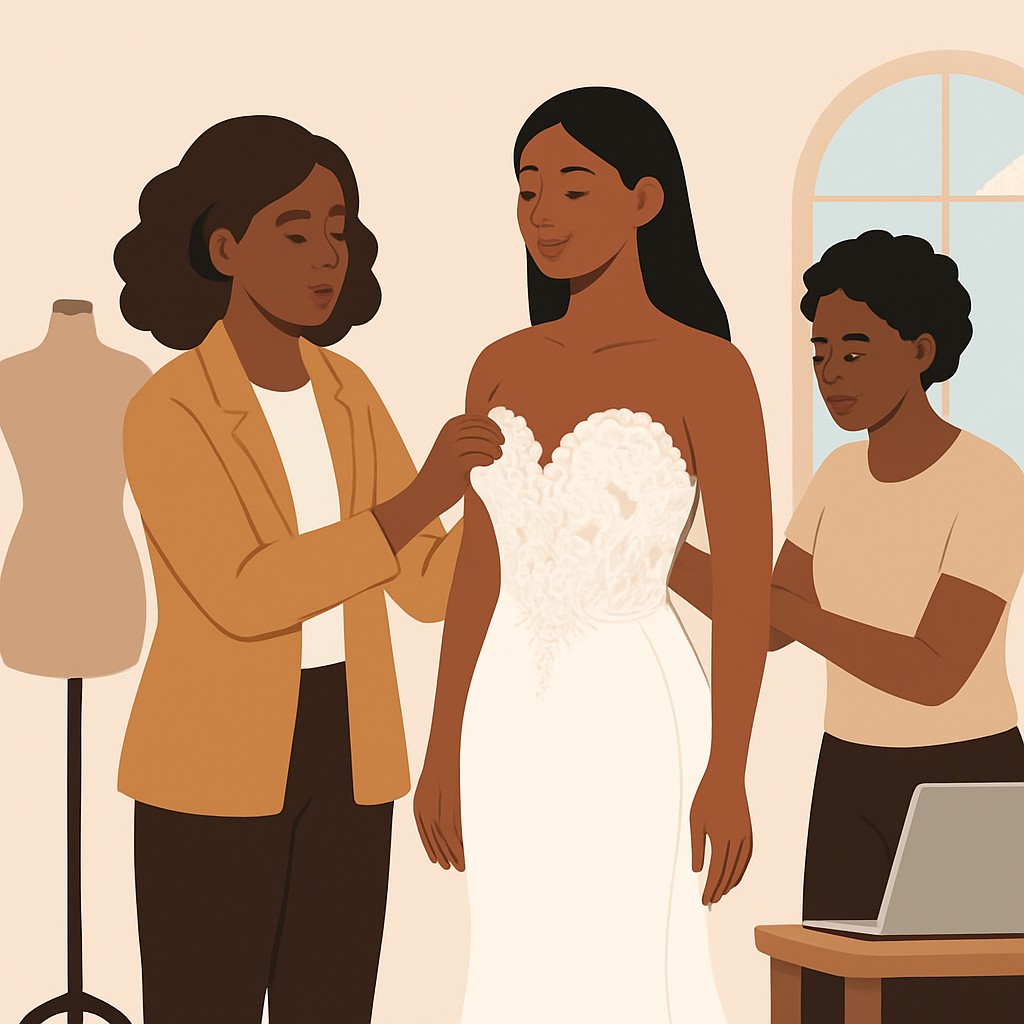Dazzling Designs Couture Ilorin: Bridal Gowns Fittings and Alterations