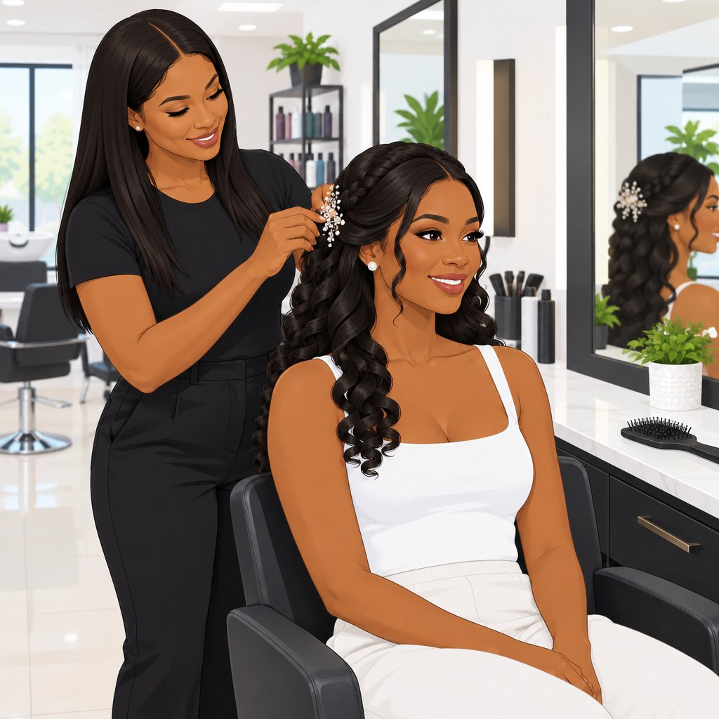 El-Thronez & Co Unisex Salon in Aba for Bridal Hair Styling Services