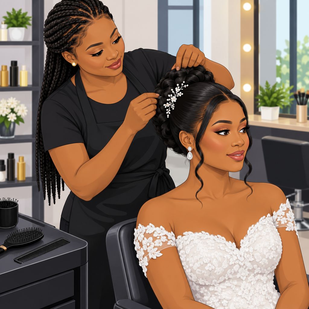 Emmy Hair Stylist Beauty Salon in Aba for Bridal Hair Styling