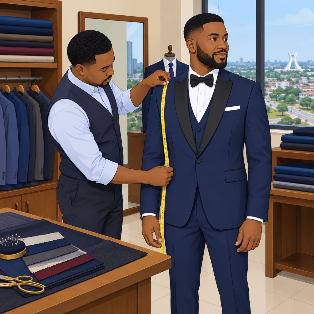 Ety Luxury Stiches Men's Tailor and Groom Suit Shop in Uyo, Nigeria