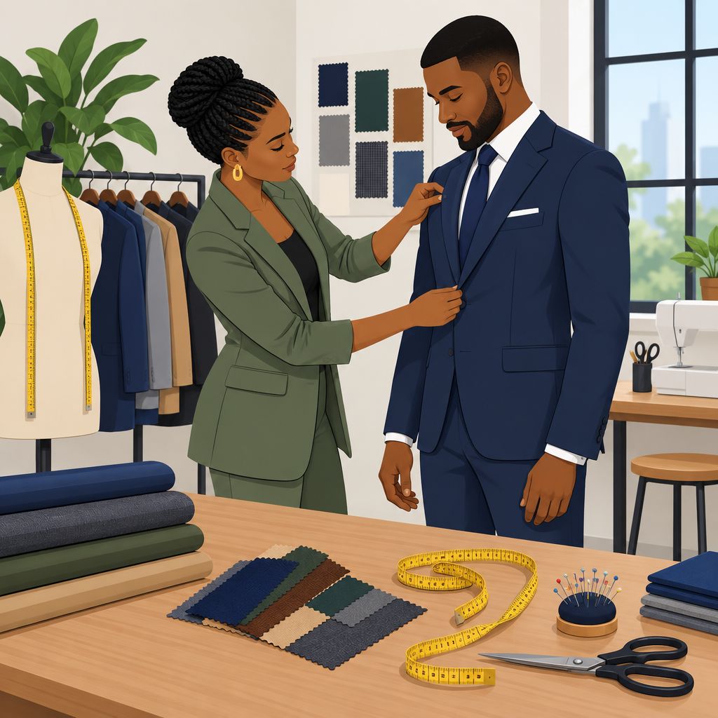 Feronty Stitches in Lagos: Bespoke Tailoring and Groom Suit Styling