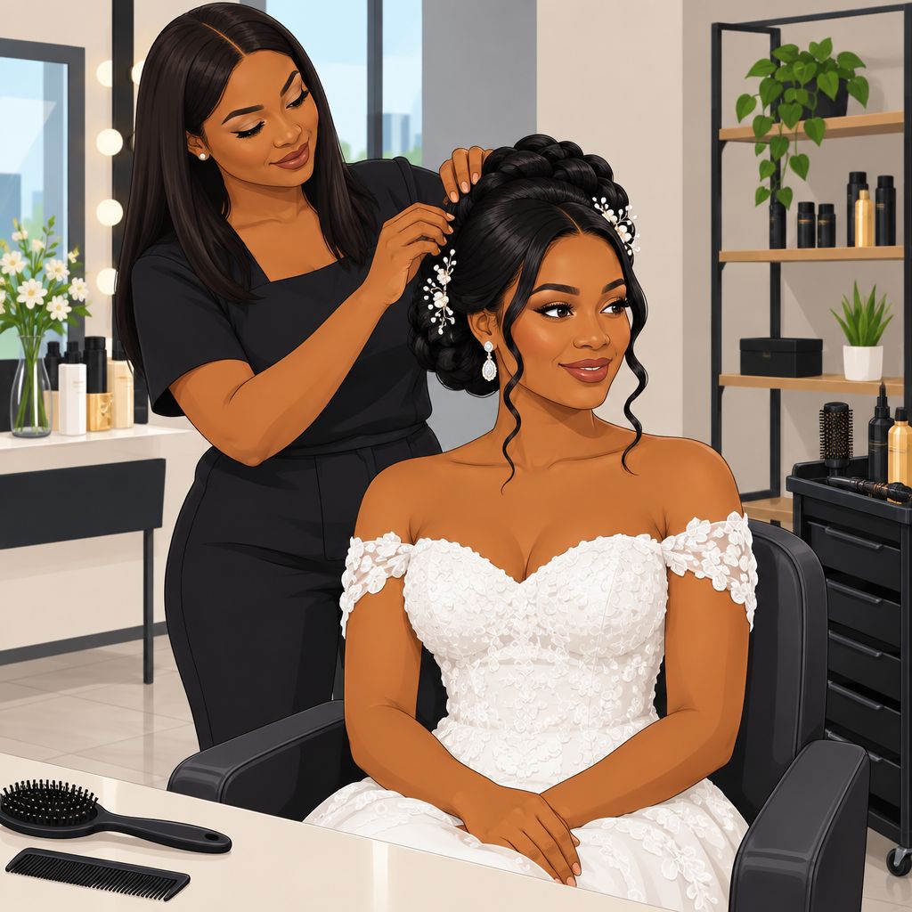 Hair by Dunni Beauty Lounge Bridal Hairstyling in Orogun, Ibadan