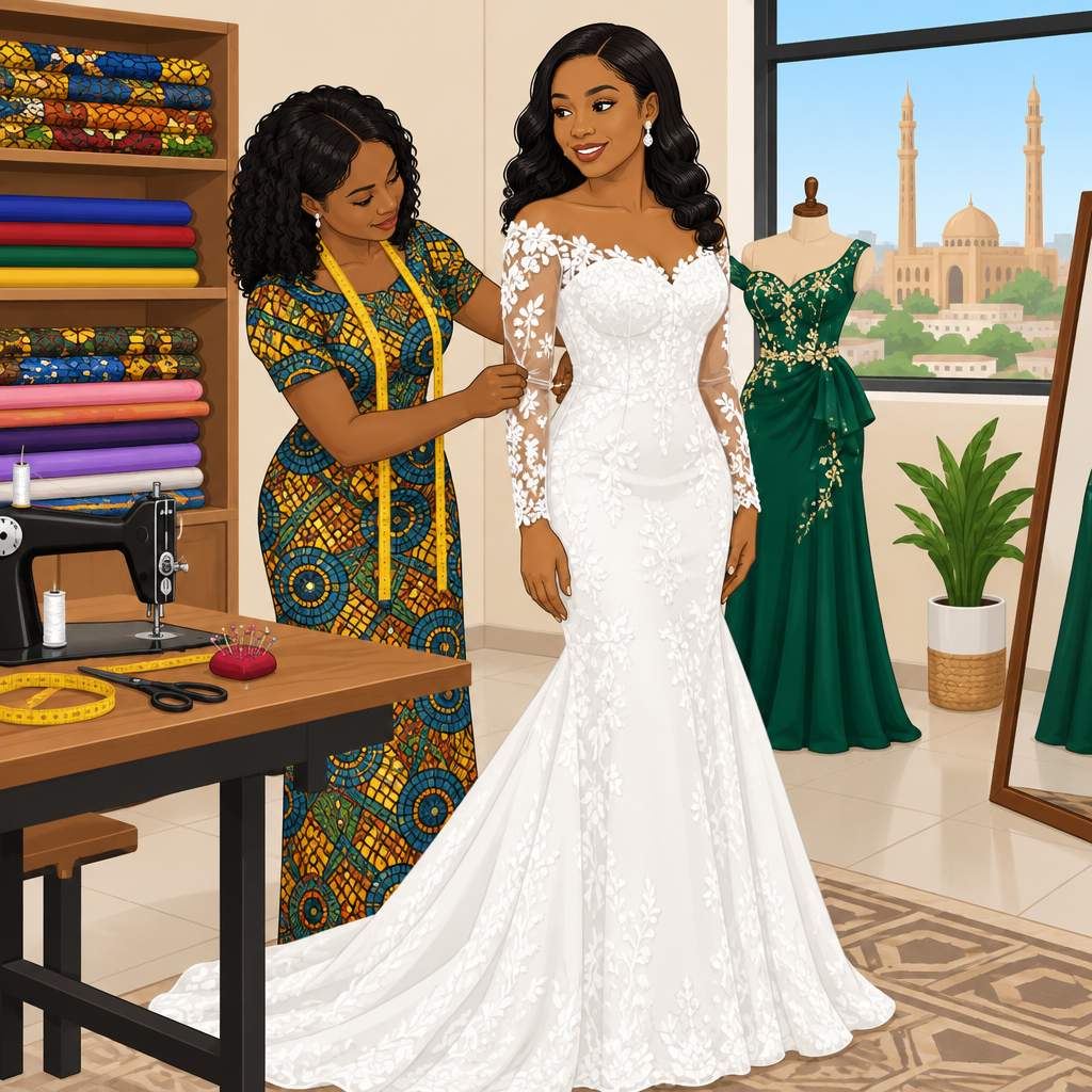 Hasash Stitches & More: Bridal Gowns and Alterations in Kano