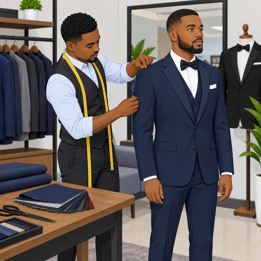 Horlar's Couture Groom Suit Tailoring in Ila Orangun, Osun, Nigeria