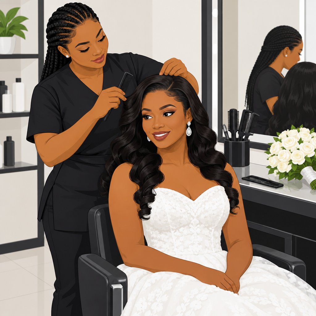 Marvick's Beauty Salon & Spa in Yenagoa for Bridal Hair Styling