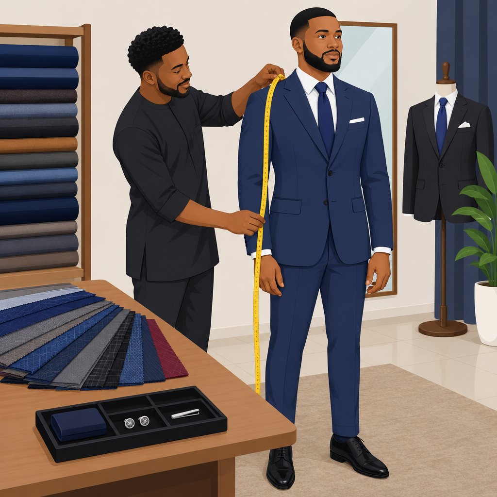 May Coutures Ibadan Bespoke Men's Tailoring and Groom Suit Shop