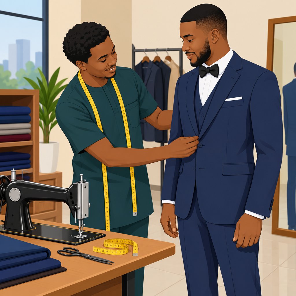 Praise Collection Oko Town Groom Suit Tailoring and Clothing