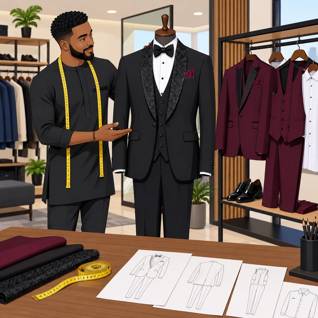 Sekeenah Fashion Store Groom Suits and Clothing in Meiran, Lagos